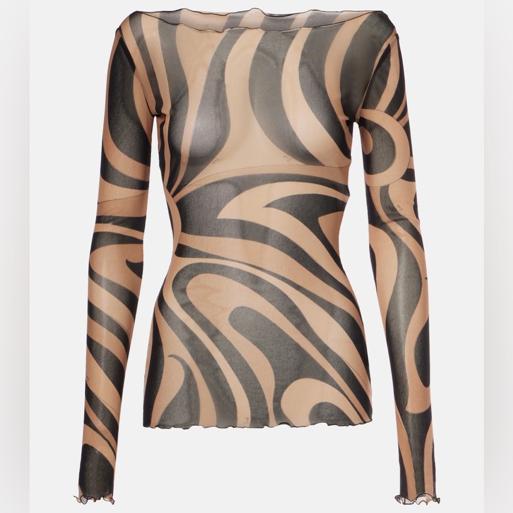 Pucci Marmo Sheer Top - Size 44